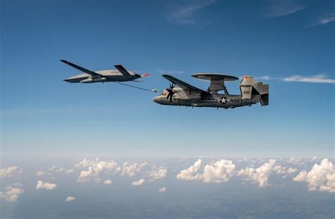 Boeing MQ-25 Prototype Refuels E-2D Advanced Hawkeye - USNI News