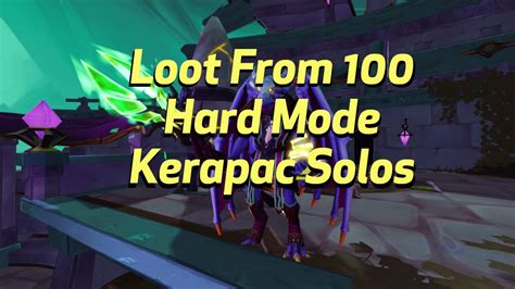 Loot From 100 Kerapac Hard Mode Solos Elder God Wars Nodon Front Runescape Youtube