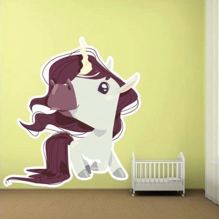 Sticker Mural petite licorne Autocollant Intérieur petite licorne