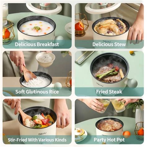 Multi Cooker Electric Rice Cooker Hot Pot L Mini Non Stick Ceramic Frying Pan With Steamer