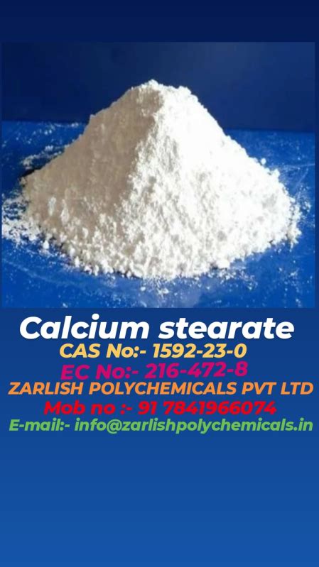 Calcium Stearate CAS No 1592 23 0 Purity 98 At Best Price In