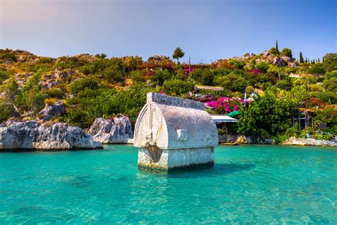 Ancient Sunken City Of Kekova Antalya Province Turkey Mediterranean