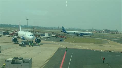 Indigo Pushback Ramp Side View Part 167 Chennai Airport Plane