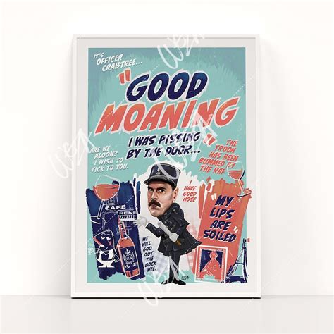 Allo Allo Cartoon Poster Allo Allo Tv Show Classic Etsy Uk