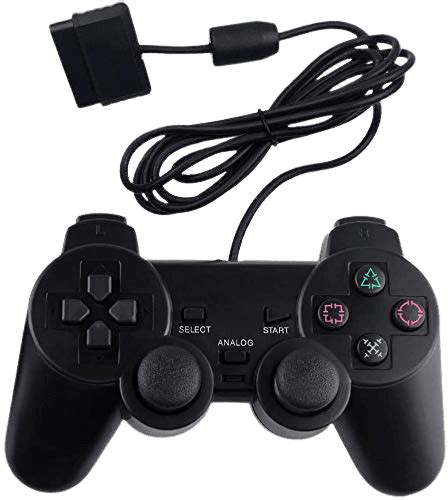 PS2 Wired Dualshock Remote Controller For Playstation-2 Generic (Black)