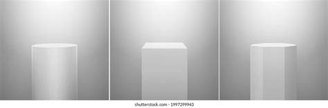 White 3d Vector Pillar Podium Cylinder Stock Vector Royalty Free