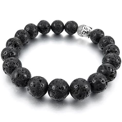 Temego Jewelry Natural Energy Stone Lava Beads Bracelet