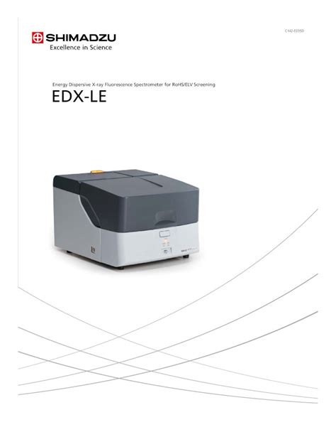 Pdf Edx Le Shimadzu Edx Le Energy Dispersive X