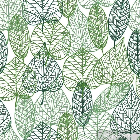 Carta Da Parati Verde Foglie Seamless Pattern Pixers It