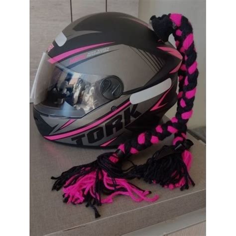 Capacete Arlequina Feminino R Protork Rosa Pink Par Tran A Cm