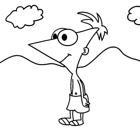 Desenho De Phineas Para Colorir Tudodesenhos