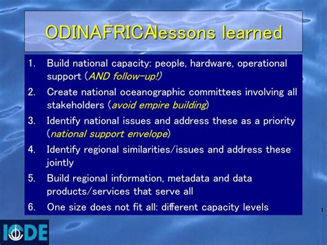 Ocean Data And Information Network For Africa ODINAFRICA III Ppt