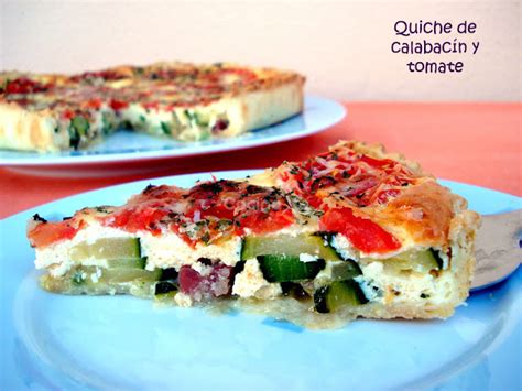 Cocinax2 Las recetas de Laurita Quiche de calabacín y tomate