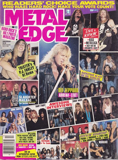 Cover Of Metal Edge Magazine 1992 Volume 37 Number 7 Scanned By Me