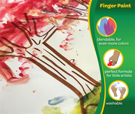 Washable Finger Paints, 3 Secondary Colors | Crayola