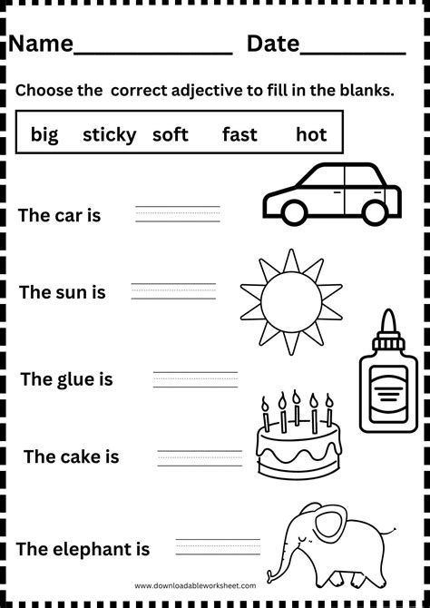 Adjective Worksheets | guruparents - Worksheets Library