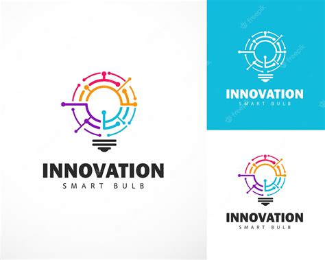 Logotipo De Innovación Bombilla Creativa Tecnología Inteligente