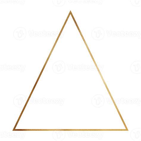 Gold Shiny Triangle Outline Png