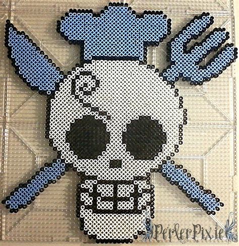 Sanjis Pirate Mark One Piece Perler Beads By Perlerpixie On