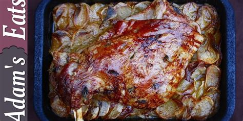 Roast shoulder of lamb with boulangere potatoes | Pellet Grills BBQ