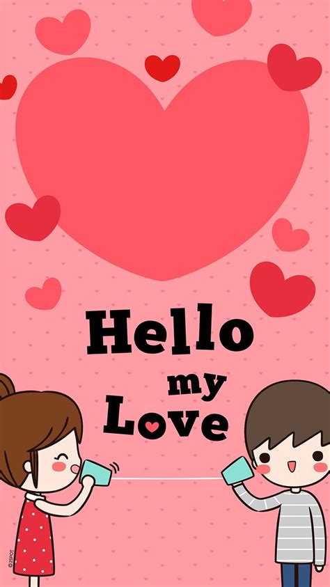 Pakwann Wallpaper - Hello my Love | การ์ตูนน่ารัก, วาเลนไทน์, รูปคู่น่ารัก