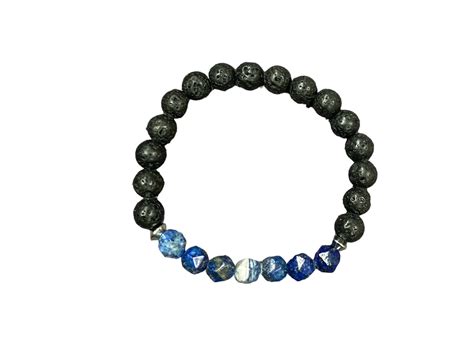 Lapiz Lazuli And Lava Bead Bracelet My Timeout