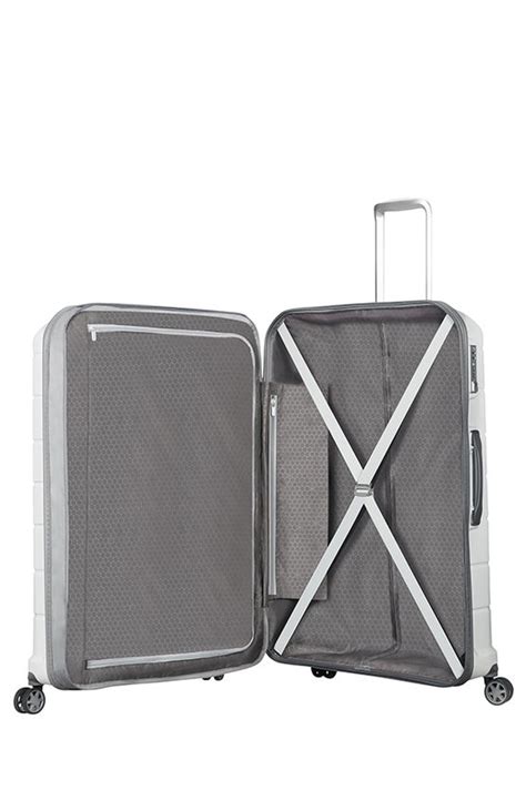 FLUX Trolley Medio 68cm 4R Espandibile Bianco Samsonite Cuoieria Shop