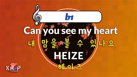 KPOP MR 노래방 내 맘을 볼 수 있나요 헤이즈 b1 Ver ㆍCan you see my heart HEIZE