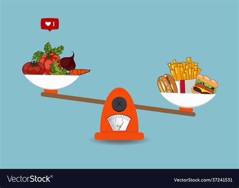 Concept Weight Loss Healthy Lifestyles Diet Vector Image