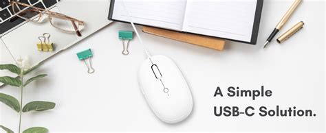 Macally Usb C Mouse For Mac With Back Button Clean And Simple Wired Mouse For