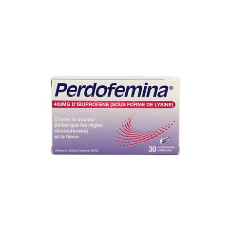 PERDOFEMINA COMPRIMES 30 X 400 MG Règles douloureuses Pharmacodel