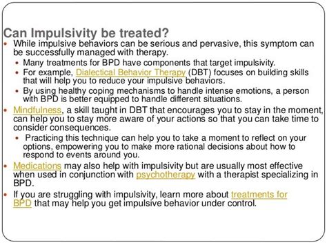 Impulsive Behavior And Borderline Personality Disorder