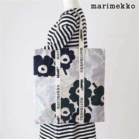 【楽天市場】マリメッコ キオスキ Carrier Midi ウニッコ トートバッグ ネイビー×ライトブルー Marimekko