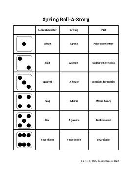 Spring Roll A Story Writing Activity By Molly Doodle Designs Tpt