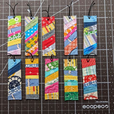 quilted bookmarks     library