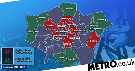 Map Reveals London Boroughs Worst Hit By Bike Thefts Across The City