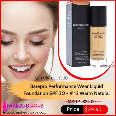 Bareminerals Barepro Performance Wear Liquid Spf 20 12 Warm Natural