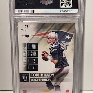 Tom Brady Panini Contenders Psa Rare Encased Graded