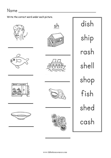 Sh Phonics Worksheets Sound It Out Phonics