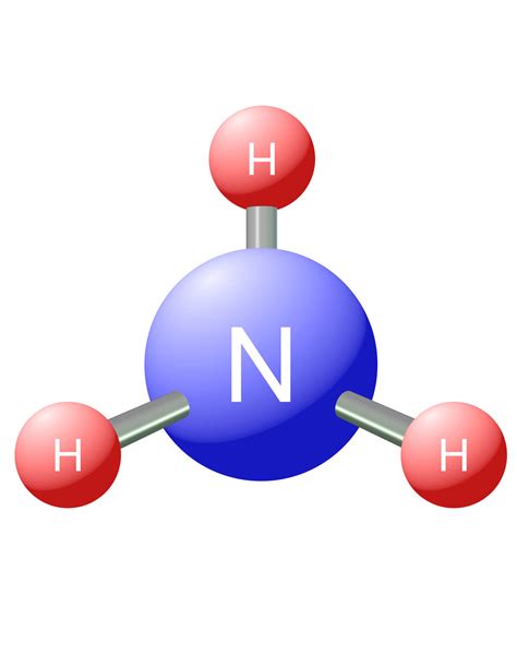 Amoniaco Nh Modelo Mol Cula Y F Rmula Qu Mica Off