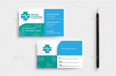 Medical Appointment Card Template, Print Templates | GraphicRiver