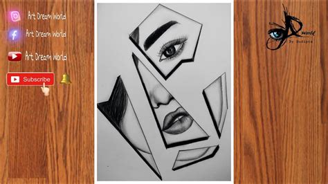 Sad Girl Face In Broken Mirror Pencil For Beginners How To Draw A