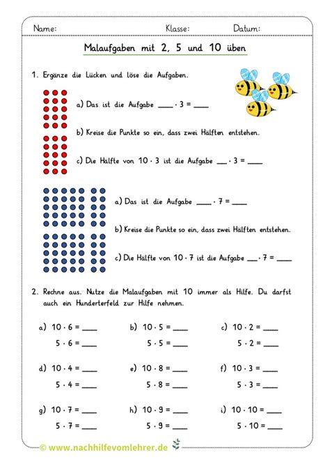 Malaufgaben Mit Und Ben Kostenloses Arbeitsblatt