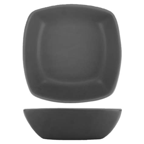 ITI QP 33 MG 28 Oz Square Quad Bowl Porcelain Matte Gray