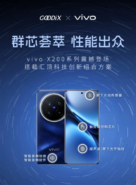 群芯荟萃 性能出众！ Vivo X200系列配备汇顶创新组合方案汇顶新浪科技新浪网