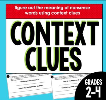 Context Clues Using Nonsense Words By Alyssha Swanson Teaching And Tapas