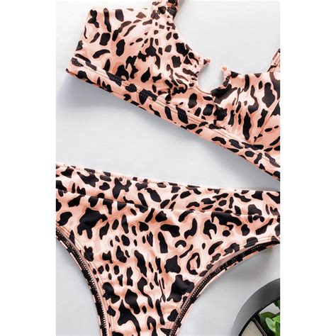 Sexy Print High Waisted Bikini Swimsuit
