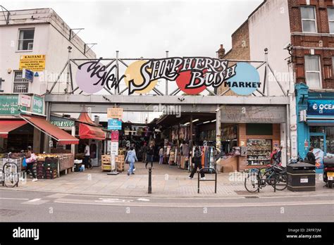 The New Shepherd's Bush Market signage, Shepherds Bush Market - a street market in Shepherd's ...