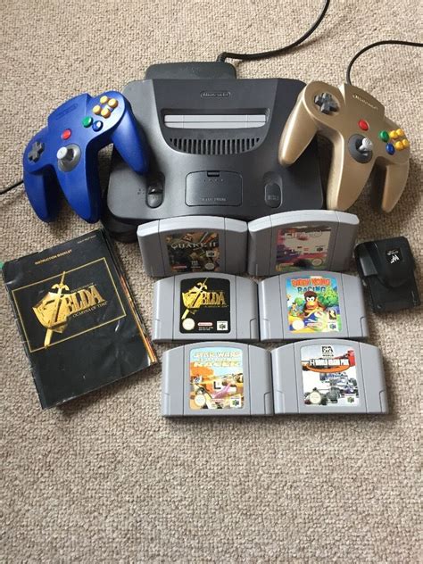 Nintendo 64 Console Bundle With 2 Controllers Including Rare Gold