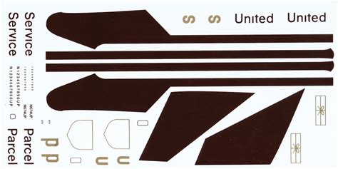 1200 Scale Decal Ups 747 F